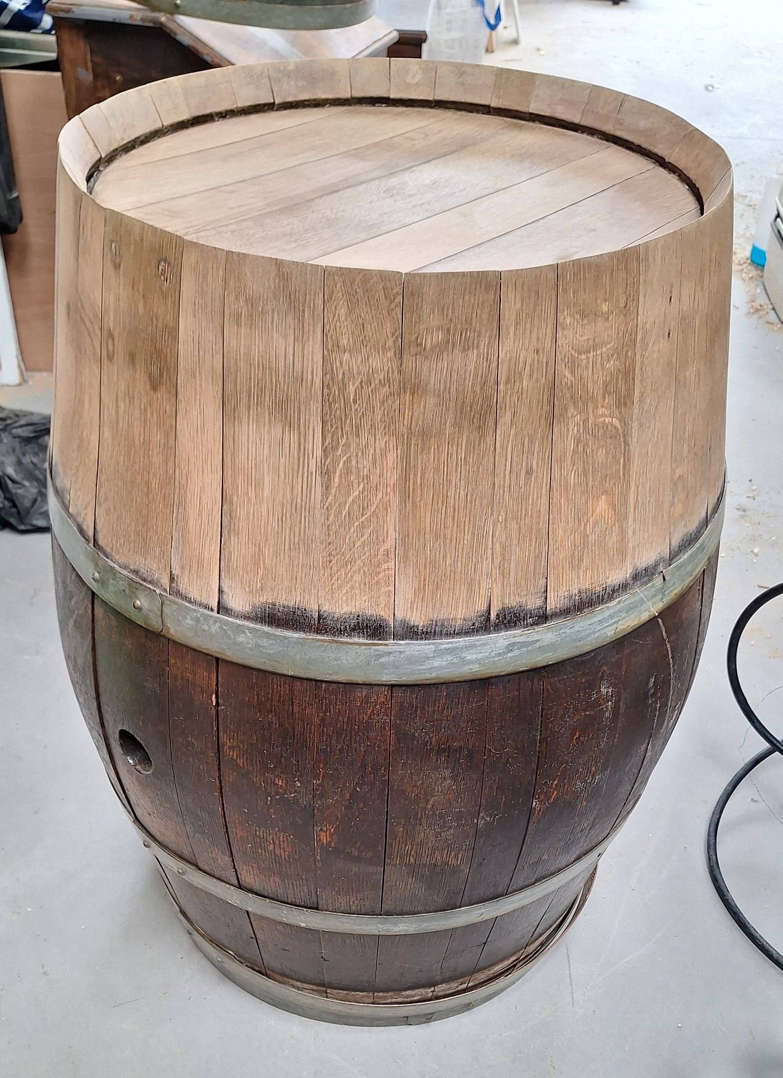 Tonneau pendant restauration